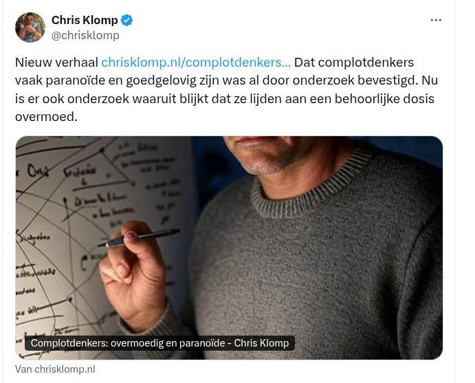 hris Klomp en de complotdenkers<